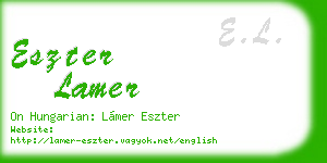 eszter lamer business card