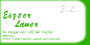 eszter lamer business card